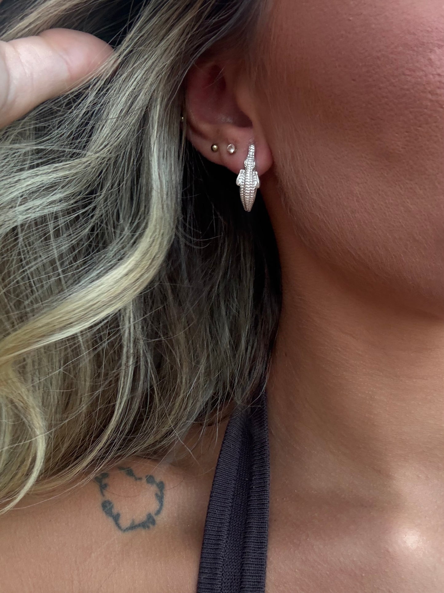 Pendientes cocodrilo