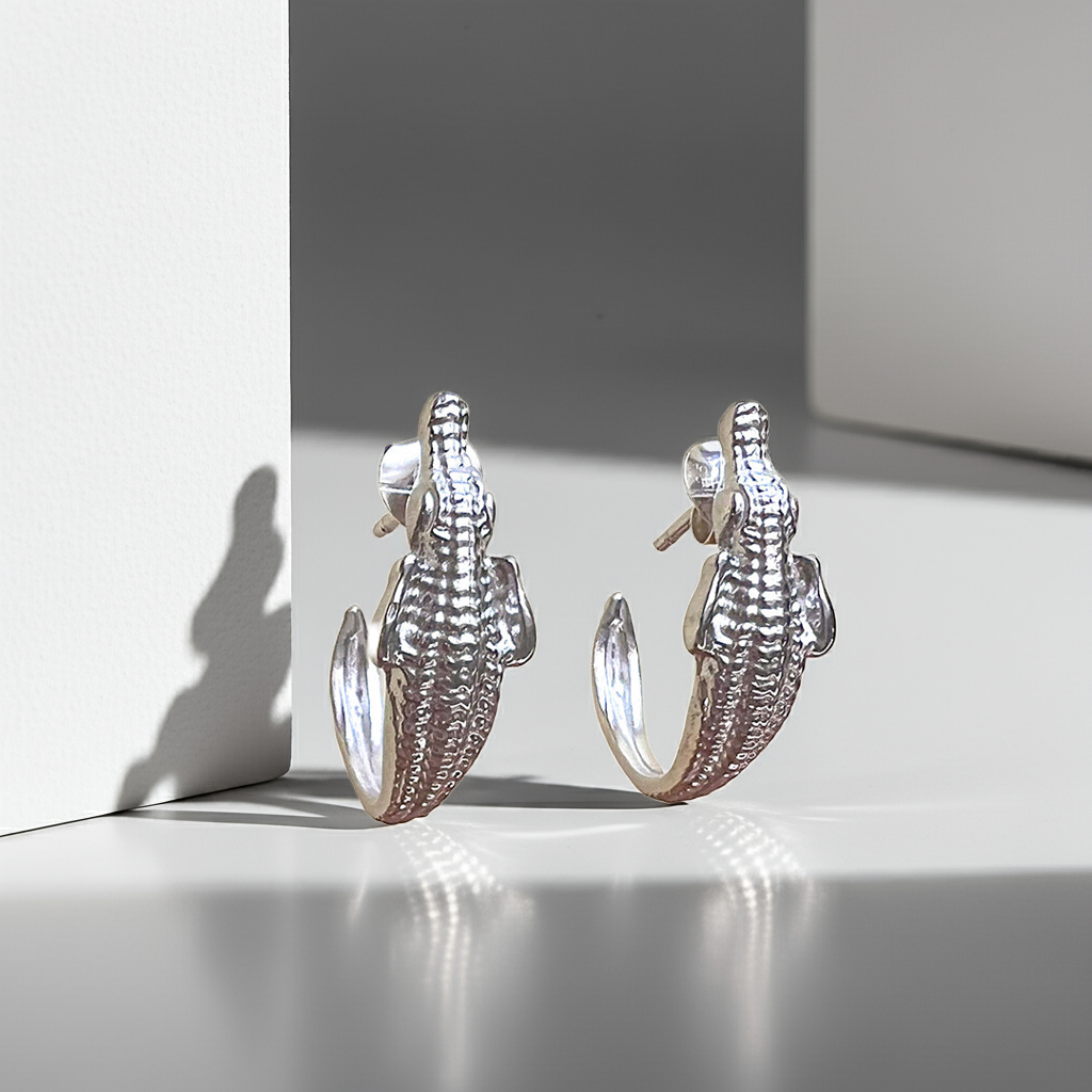 Pendientes cocodrilo