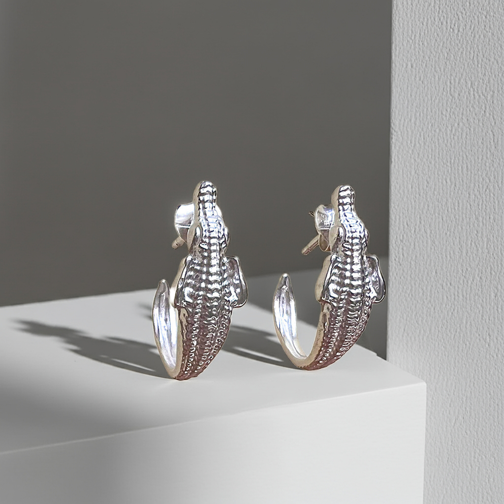Pendientes cocodrilo