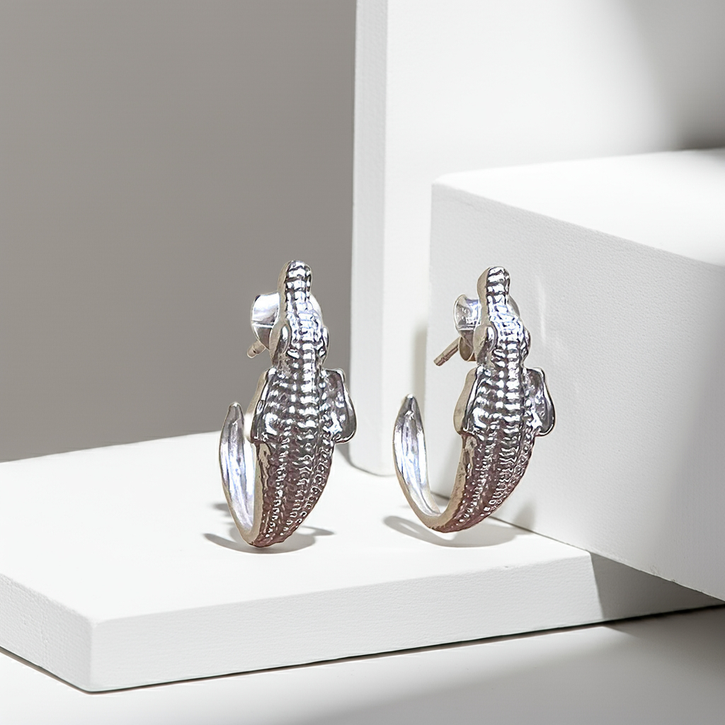Pendientes cocodrilo