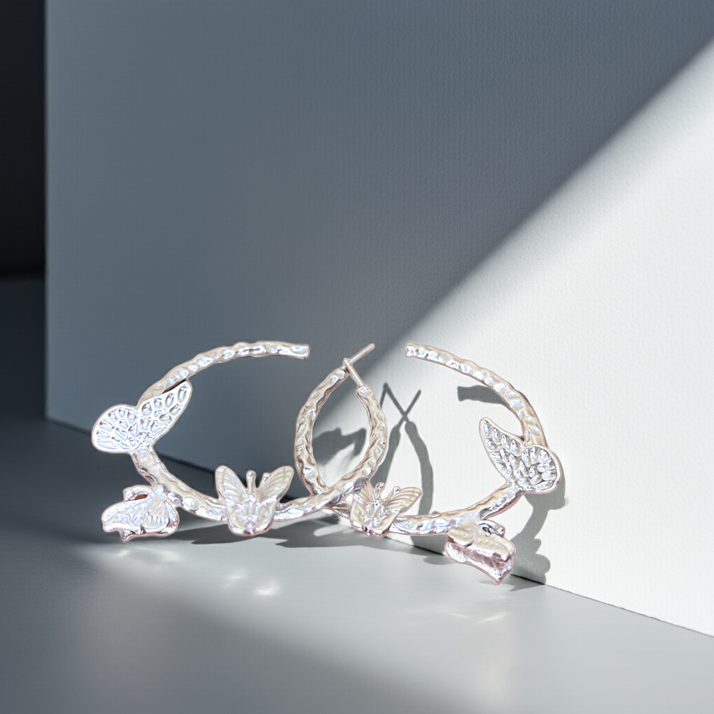 argollas con mariposas