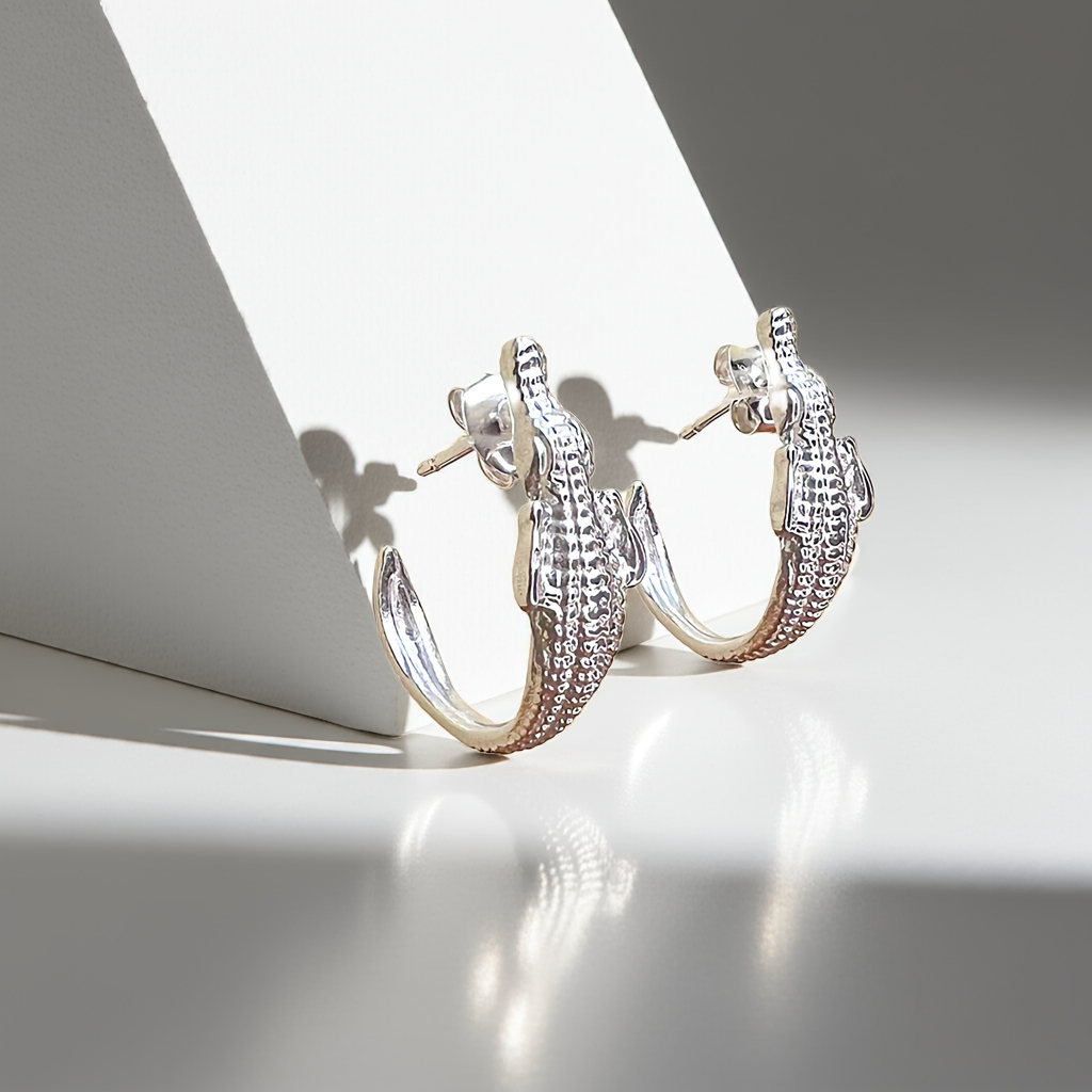 Pendientes cocodrilo