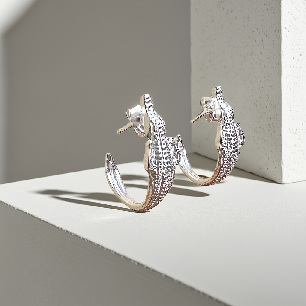 Pendientes cocodrilo