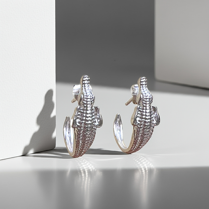 crocodile earrings